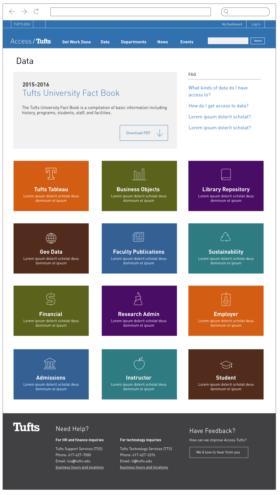 Design for Data portal